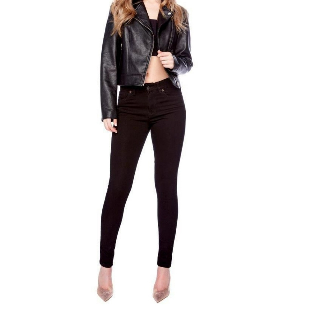 Mid Rise Skinny Black Denim Jeans Size 6 - NWT Jeaniology